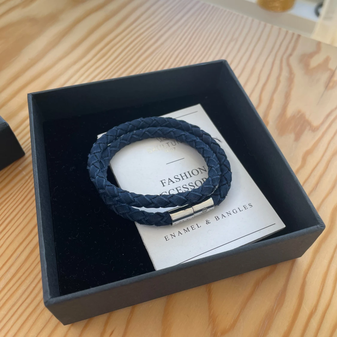Skultuna Suede bracelet - Blue
