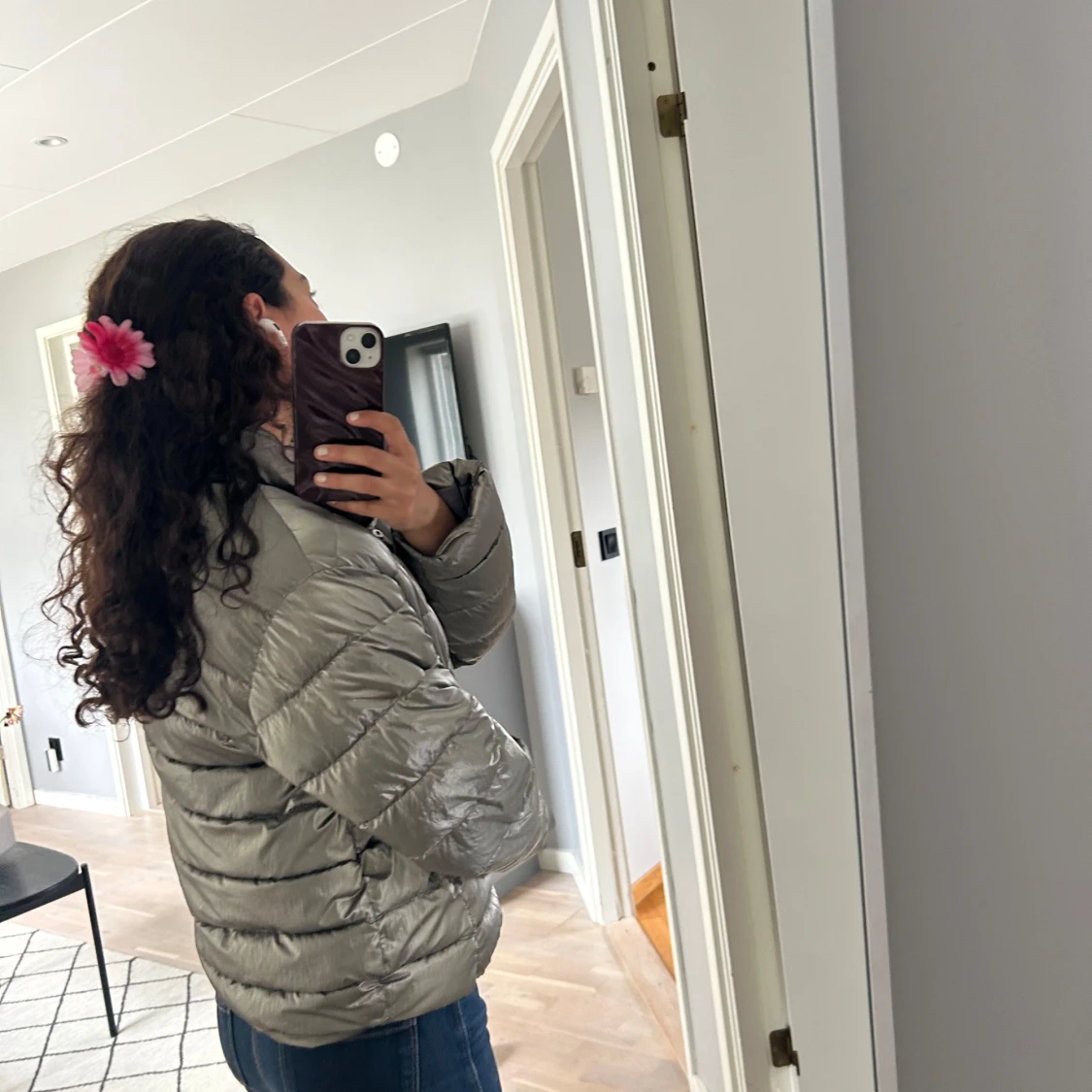 Silvrig pufferjacka från Zara - 4