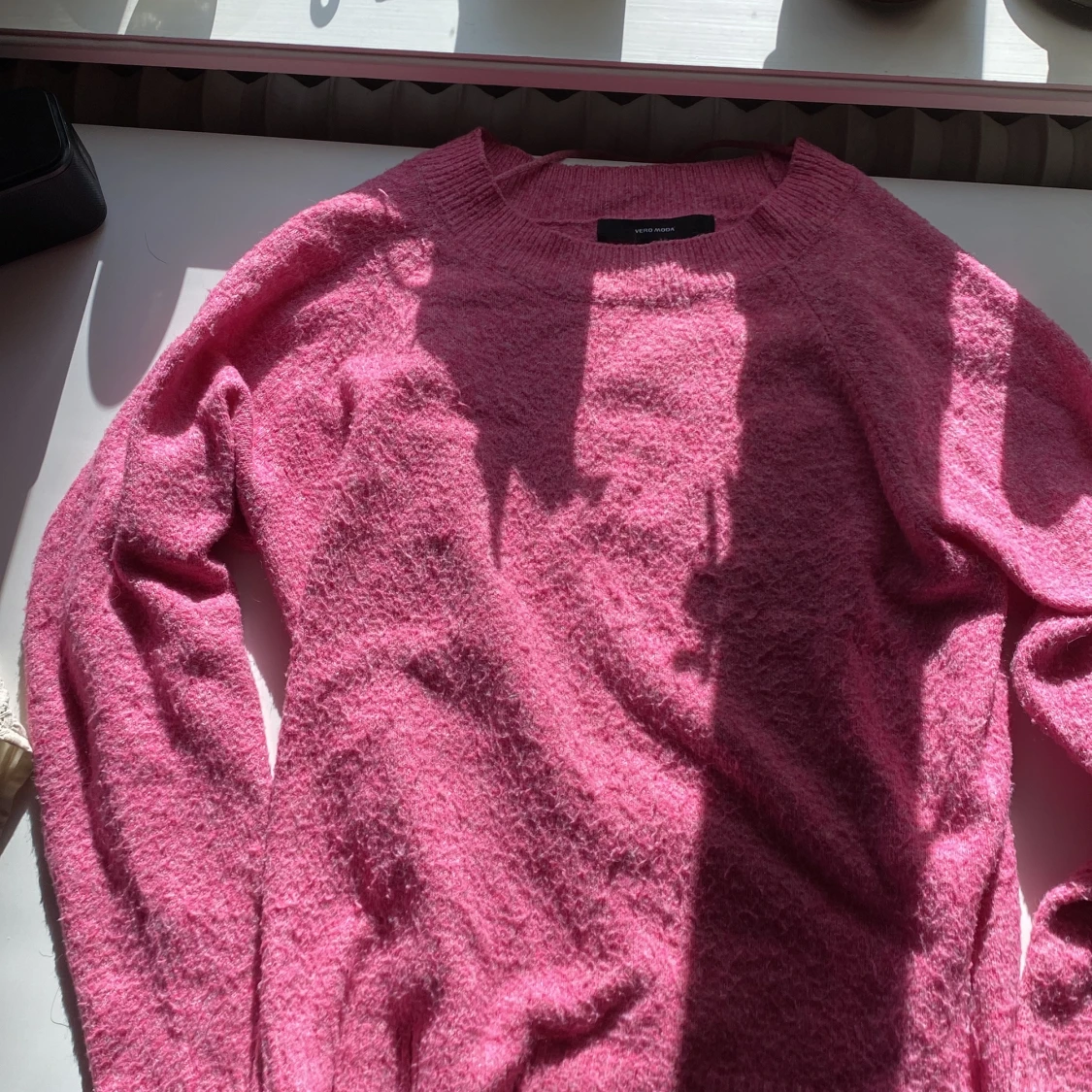 Rosa stickad tröja - 1