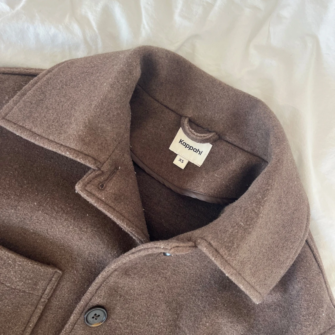 Brun overshirt i ull från Kappahl XS - 1