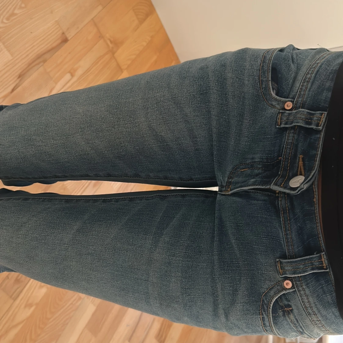 Blå ultra low waist jeans!!!! - 2