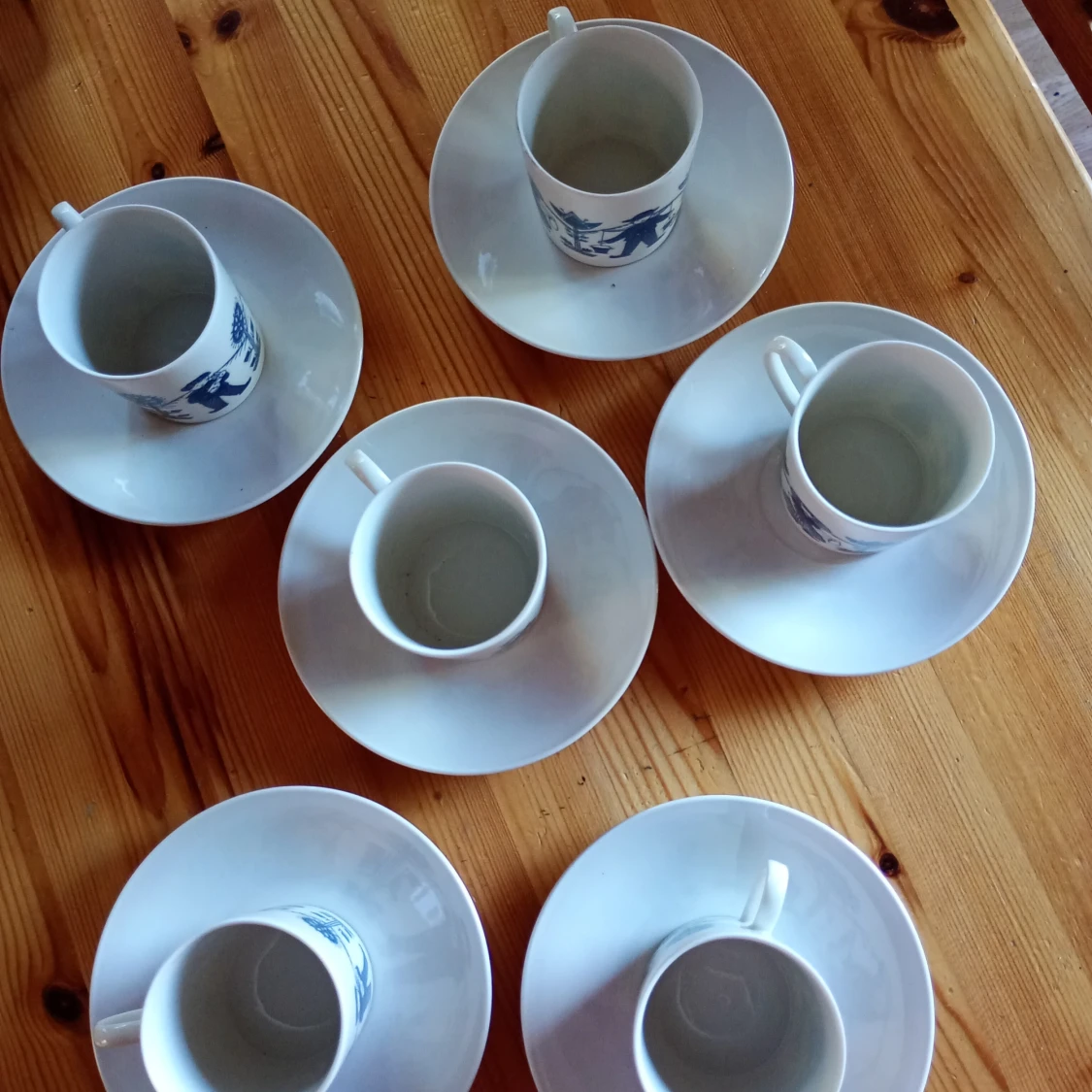 Retro Kaffekoppar med fat Bavaria 6 stycken. - 3