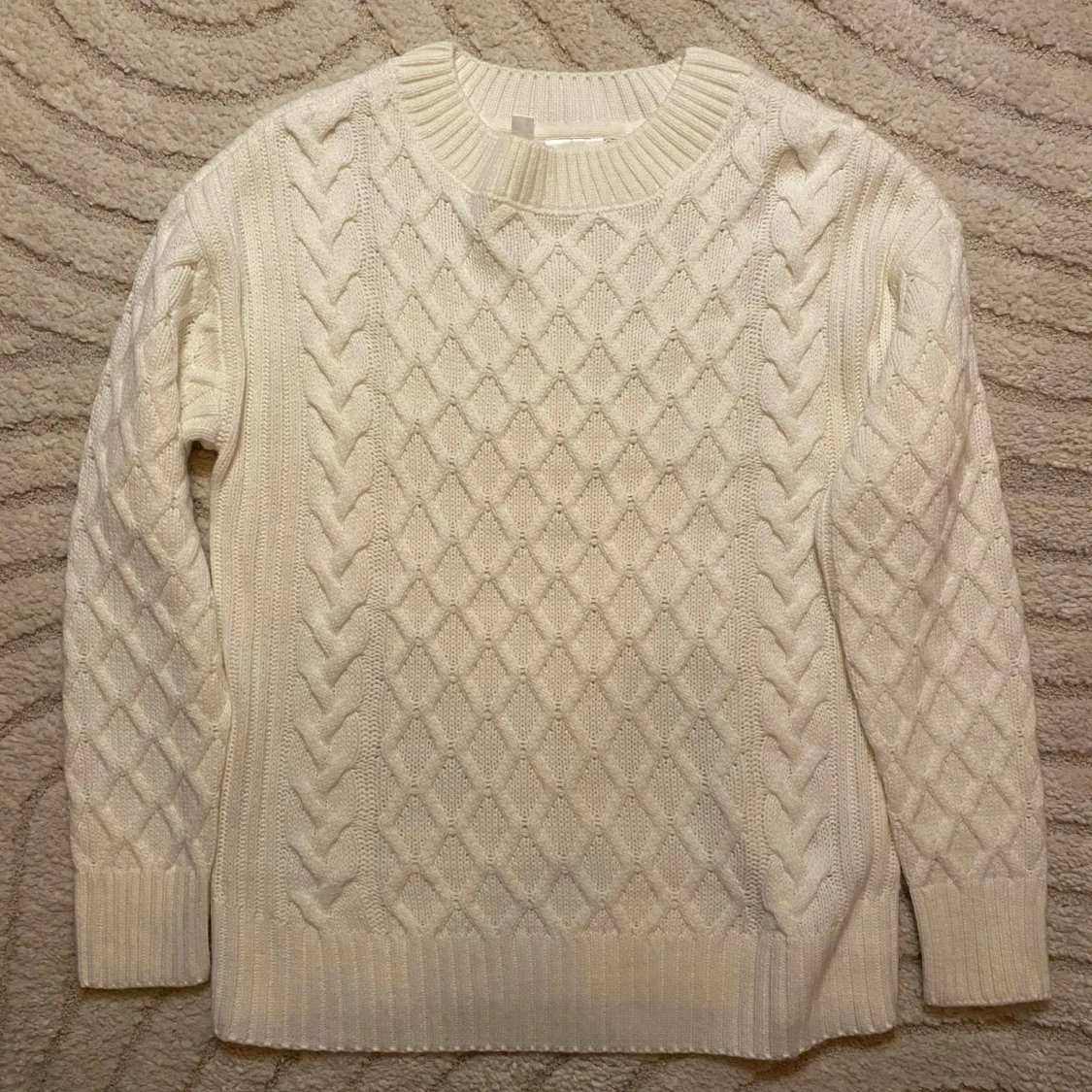 Vit stickad tröja från bpc