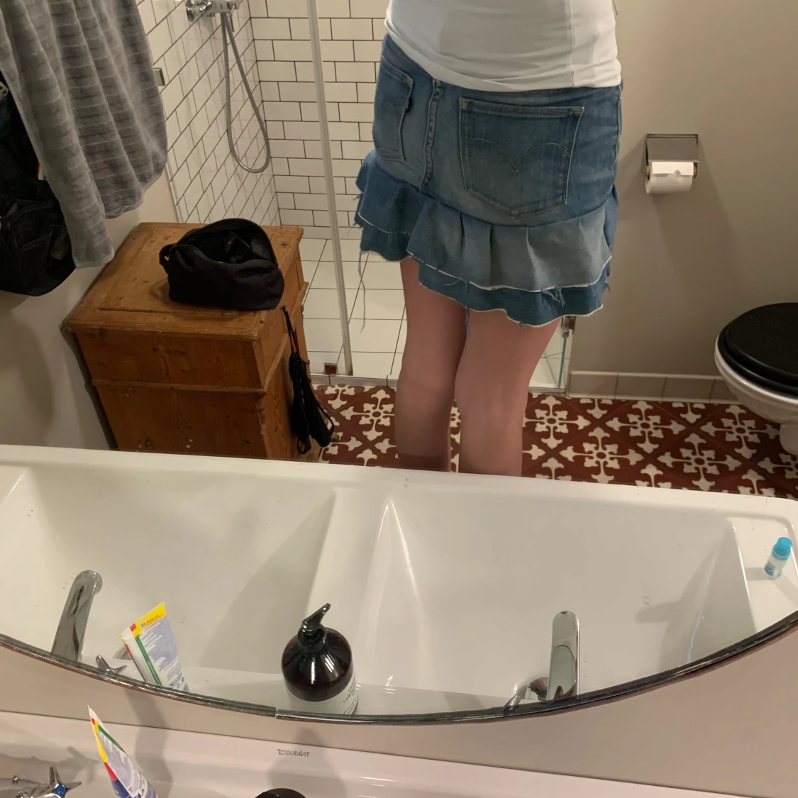 Jeanskjol med volang från Levi's - 4