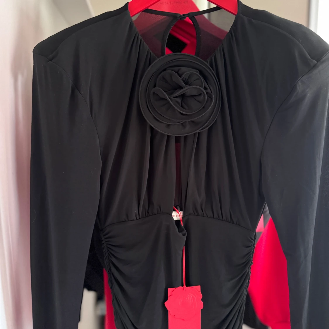 Svart långärmad klänning med rosettdetalj Magda Butrym H&M - 3