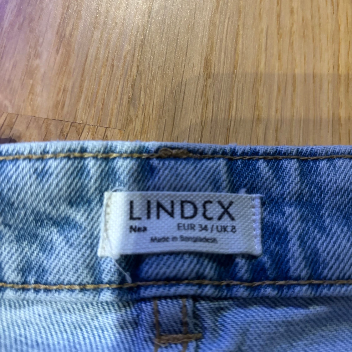 Blå raka jeans från Lindex - 2