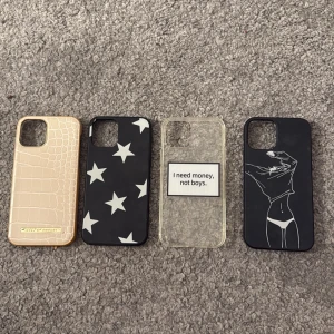 mobilskal till iphone 12 - säljer 4 mobilskal till iphone 12, priset beror på vilket av mobilskalen du vill ha (29-79 kr) eller alla för 150 kr