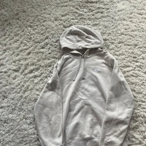 Vit/Grå Nike Hoodie - Storlek XS