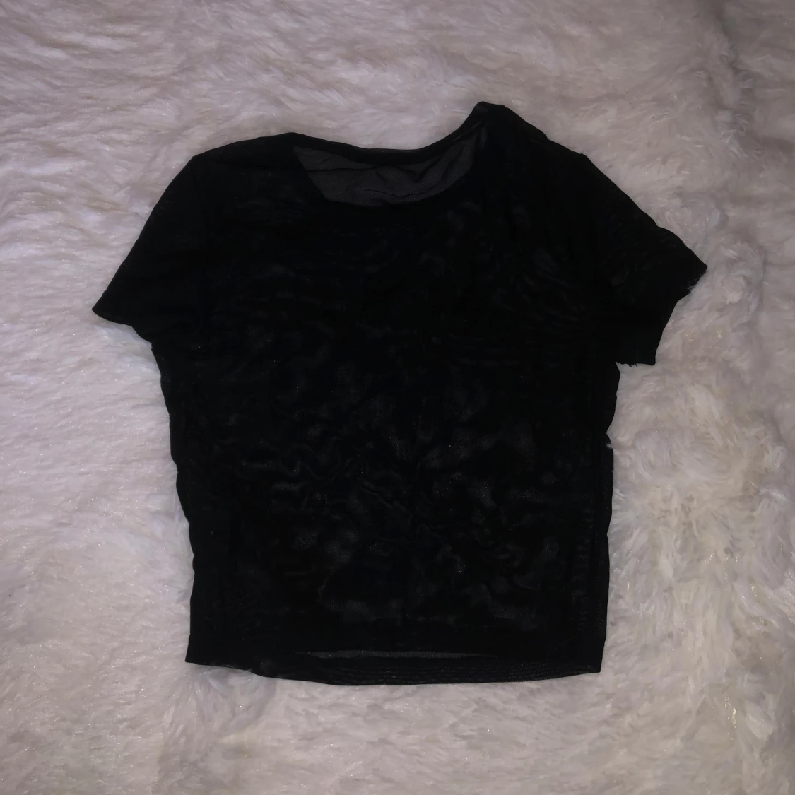 Svart mesh-topp med dödskallemotiv - 2