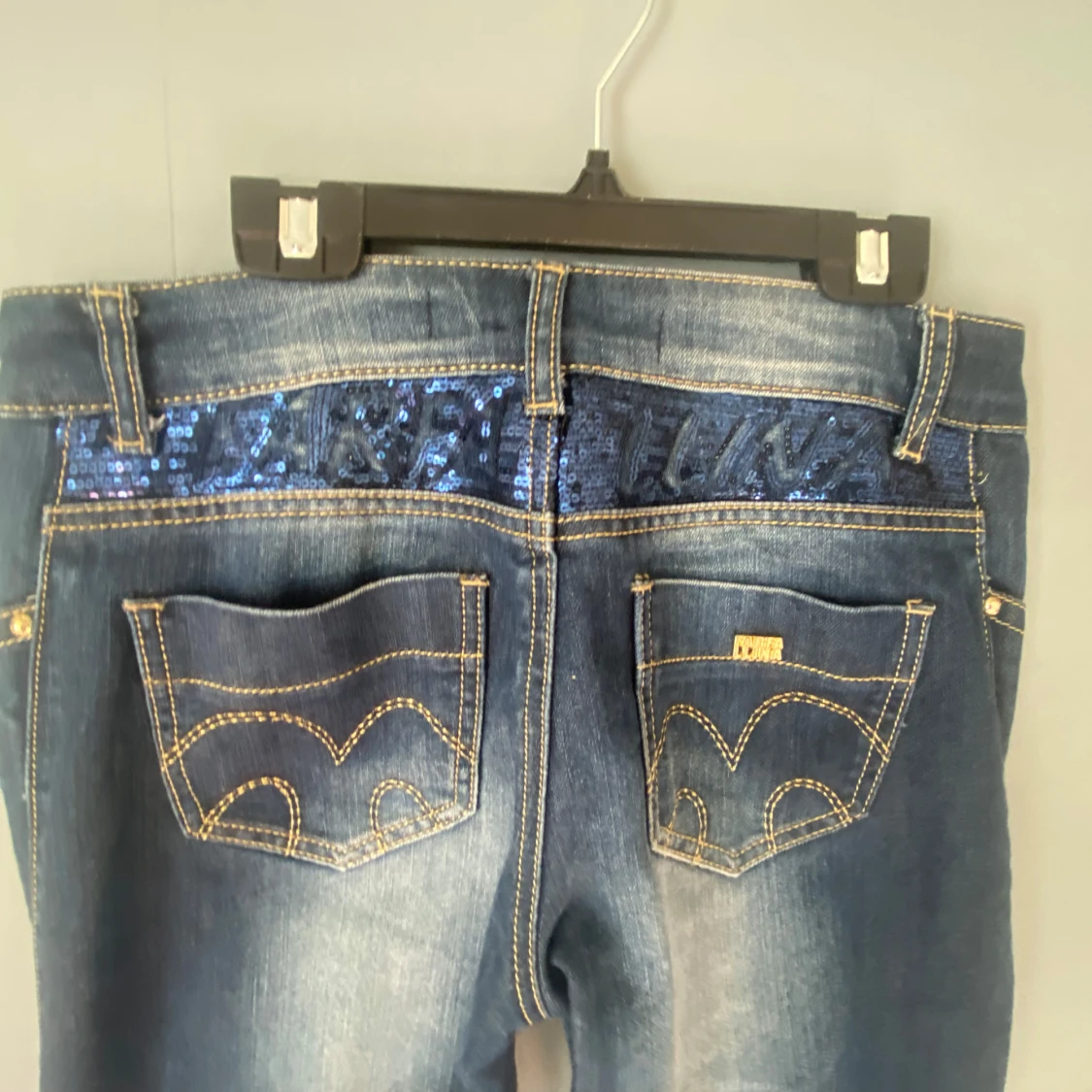 Blå bootcut jeans - 2