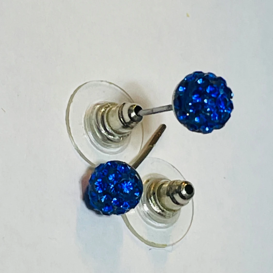 Earrings/Studs in disco ball design filles with rhinestones - 3
