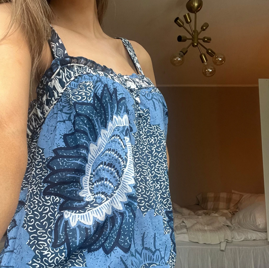 Sommrigt blått linne/topp - 2