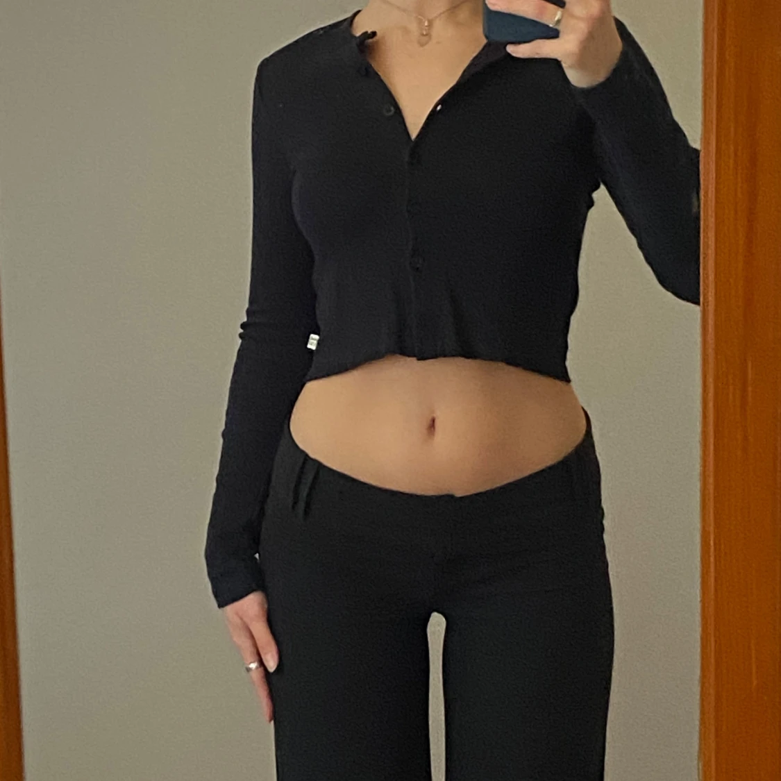 Svart croppad kofta - 1