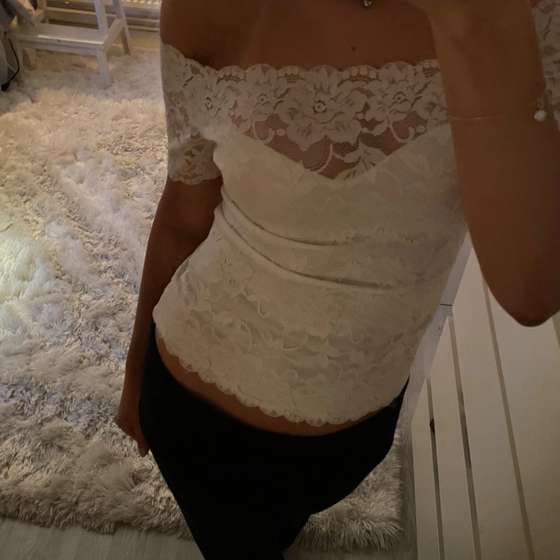 Vit topp i spets - 1