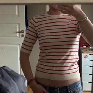 stickad t-shirt - stickad trekvartsärmad t-shirt från h&m