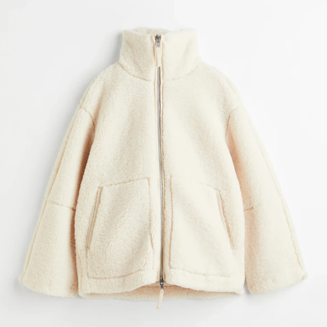 Beige teddyjacka