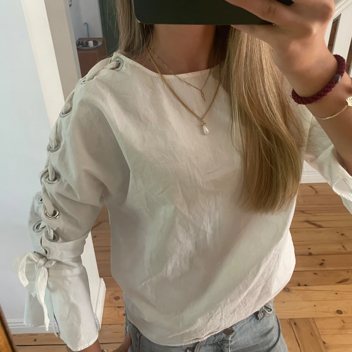 Maje topp, topp med snörning  - 90