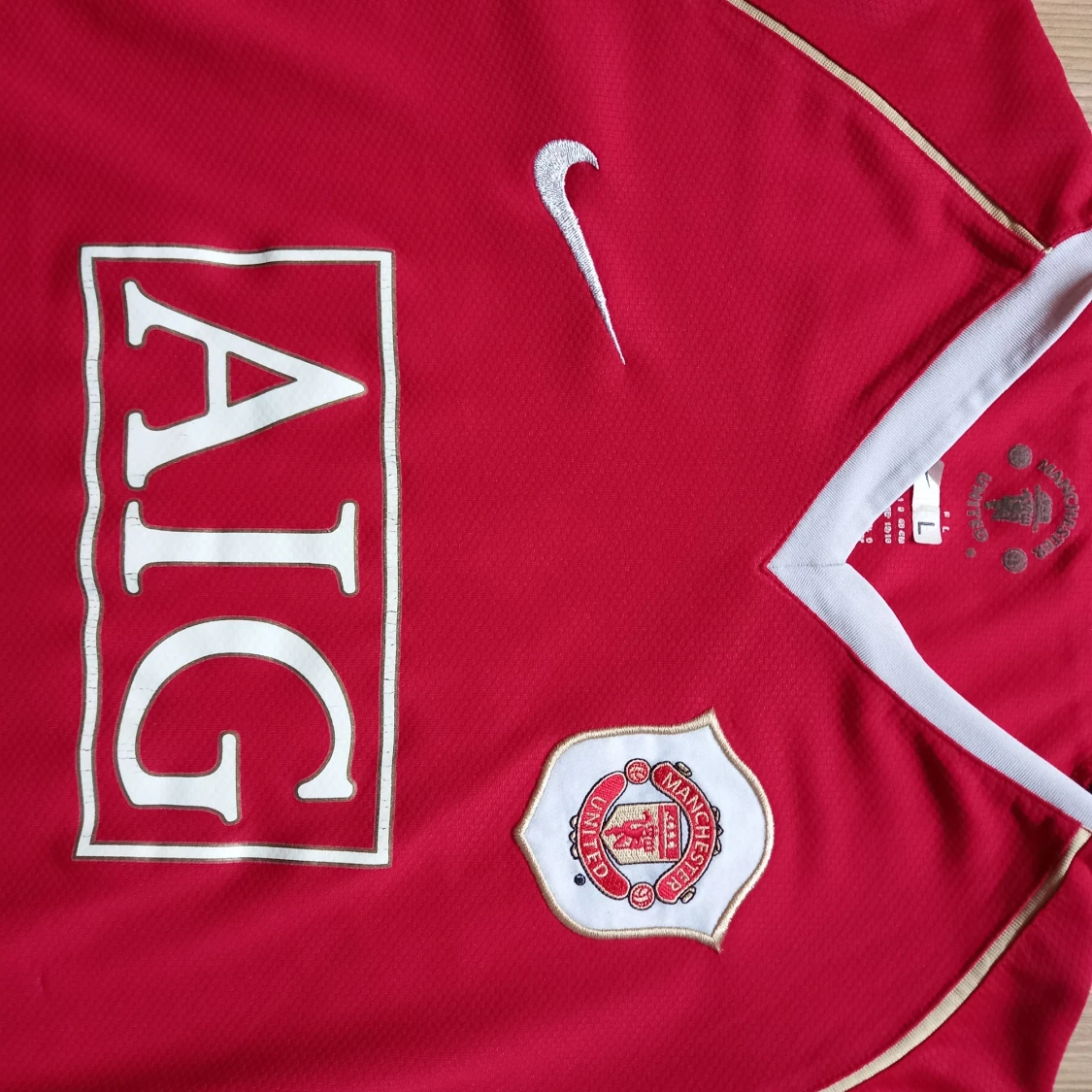 Fotbollströja Manchester United 2006/07 Hemmaställ - 90