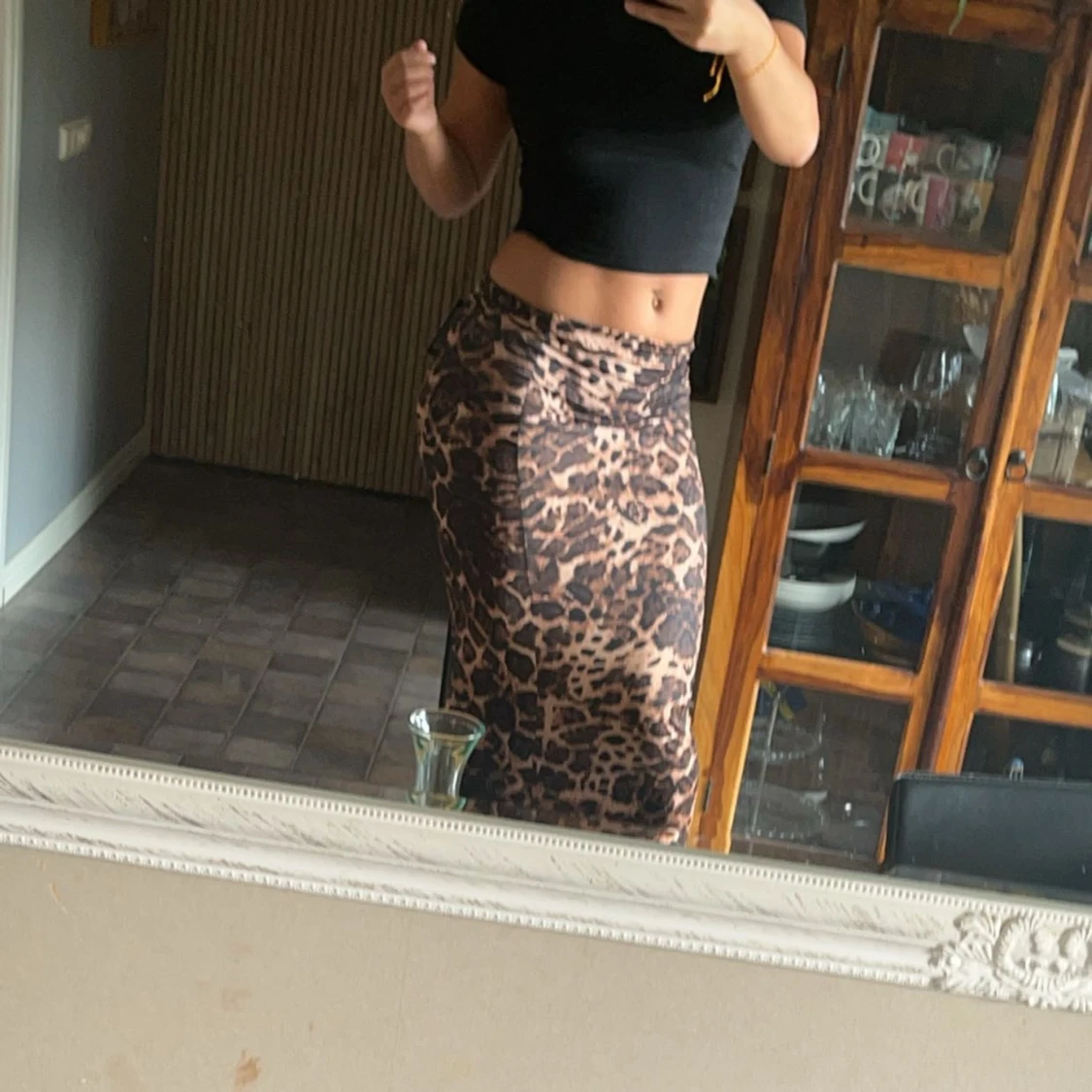 SLUTSÅLD LEOPARD MAXI KJOL - 90