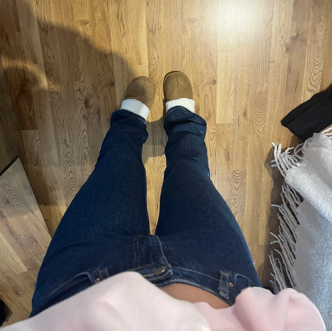 Blåa bootcut jeans  - 90