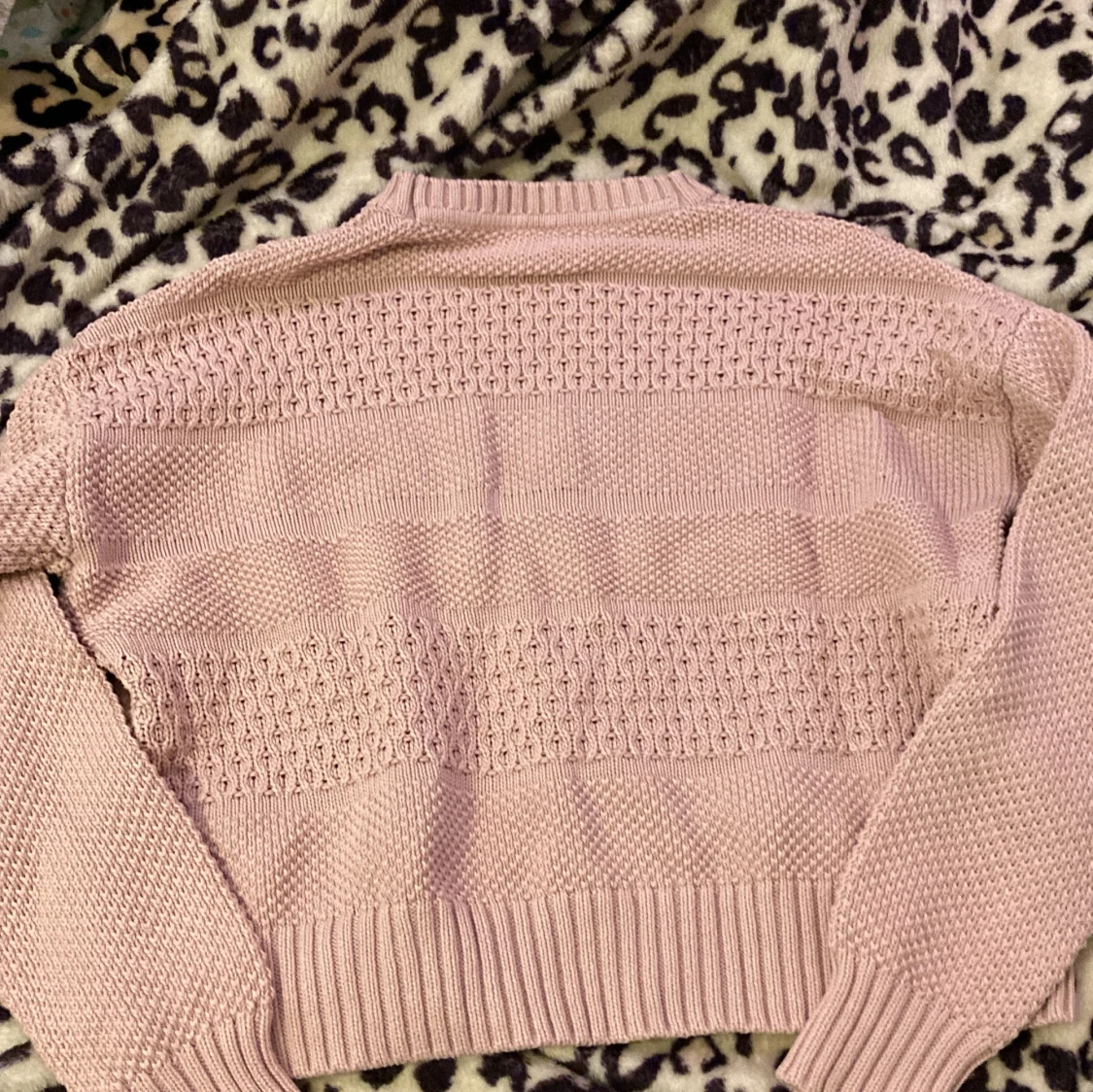 Rosa stickad tröja från H&M - 90