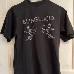 rhinestone Blinglucid -  Rhinestone t-shirt från Blinglucid.      Storlek: s.  Skick: 10/10 helt ny tillbehör: ändast T-shirten.  priset diskuteras vid snabb affär!