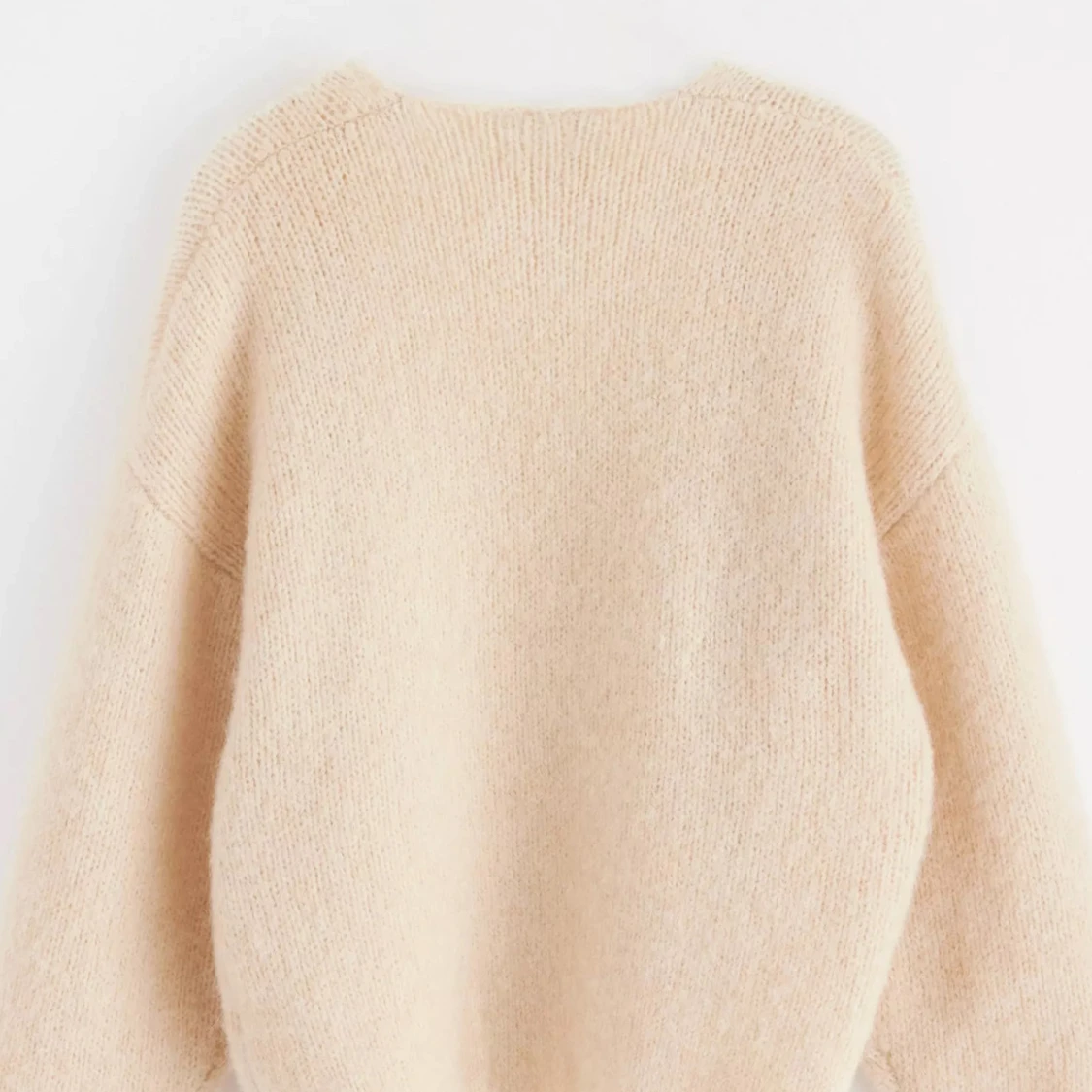 Beige stickad kofta - 90