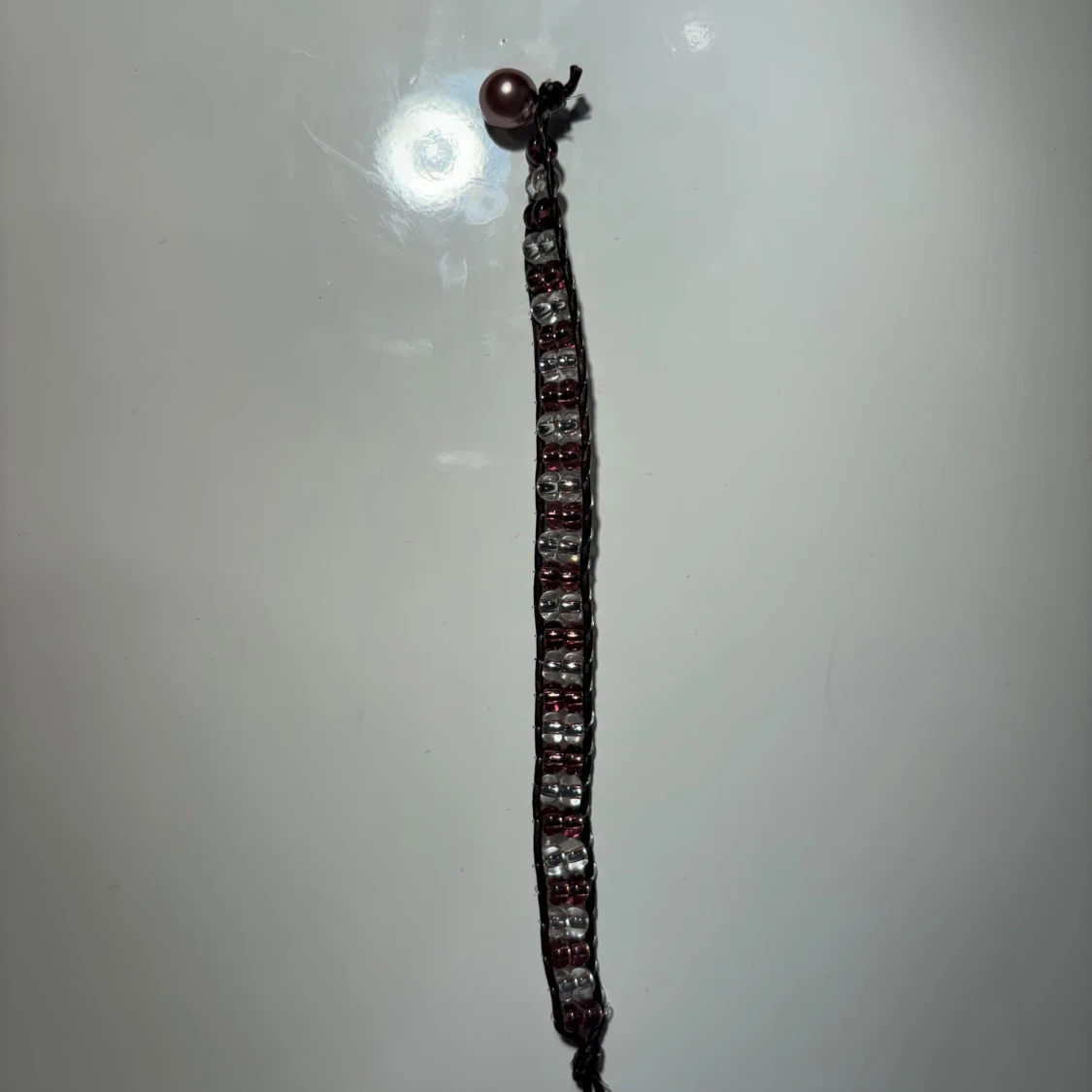 Armband lila,rosa och vit - 91