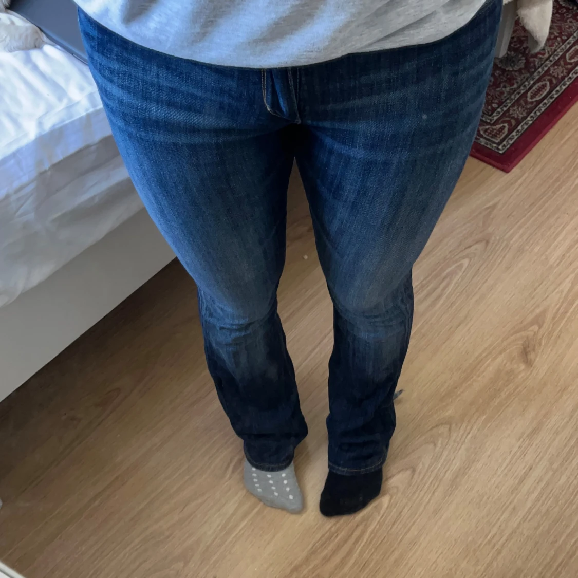 Blåa bootcut jeans