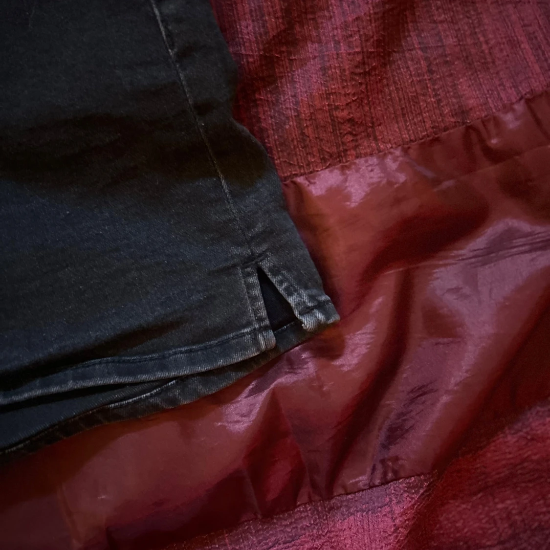 Svarta högmidjade jeansshorts - 91