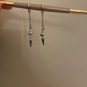 Silver örhängen Edblad  - Säljer dessa supersnygga silvriga örhängen från Edblad!De är justerbara så man kan ta av och på de olika kedjorna. Dom är oanvända och har inte testats, sälje pga att jag inte hann lämna tbx dom då jag fick i present. Nypris var mellan 399 till 499kr