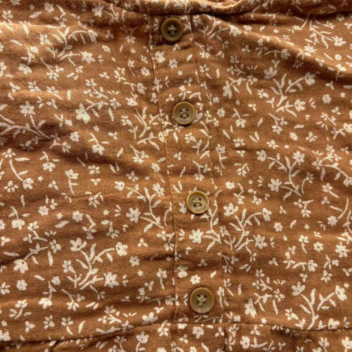 Brun blommig linnetopp från H&M🤎 - 91