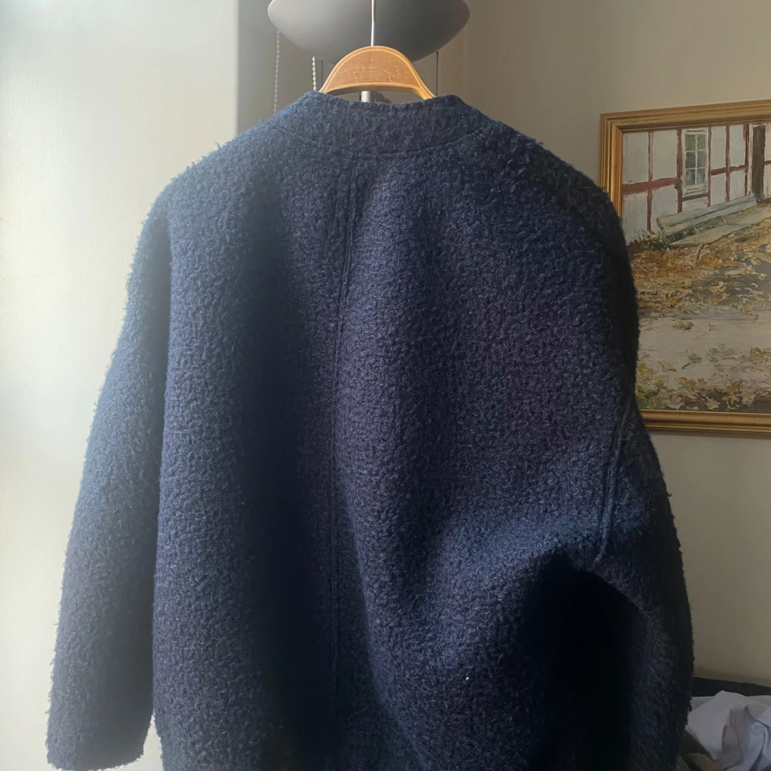 Mörkblå teddyjacka - 90