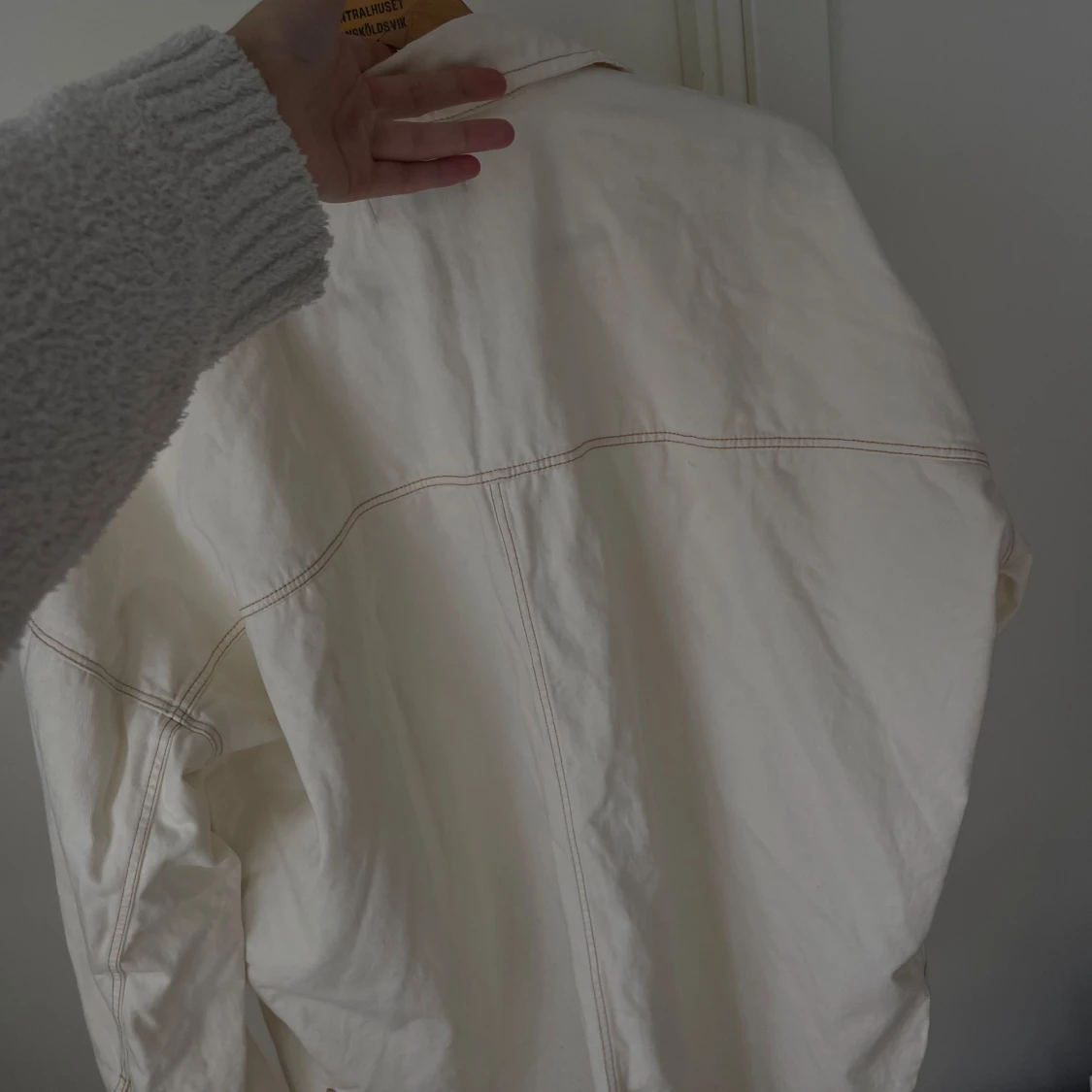 Oversized Vit jeansjacka, Gina, XS/S - 91