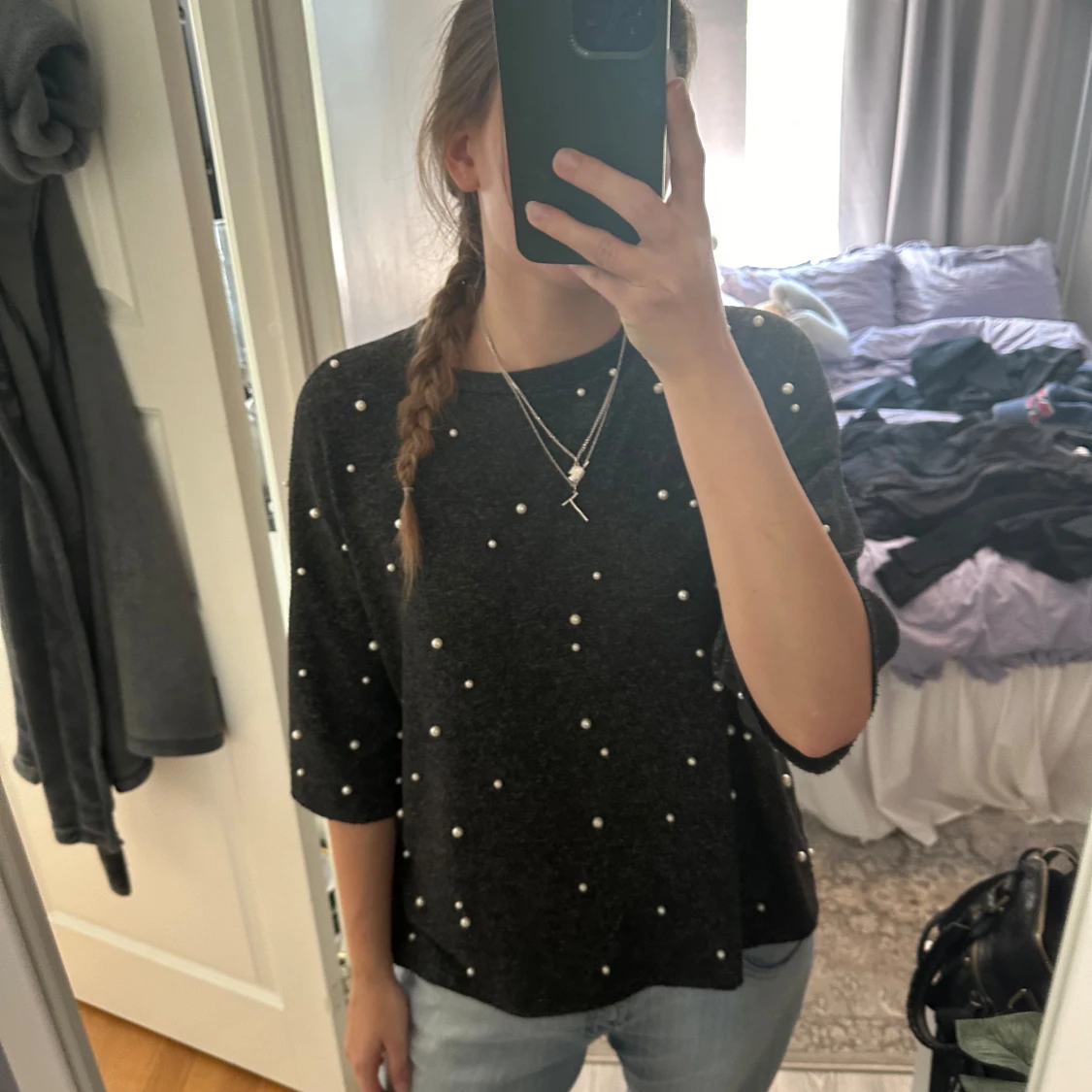 Trekvartsärmad tröja