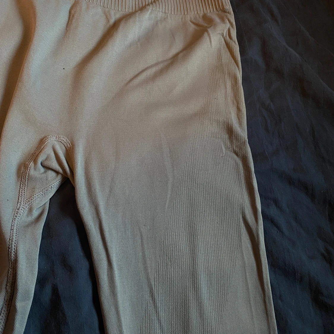 Ljus blå ribbade träningstights - 4