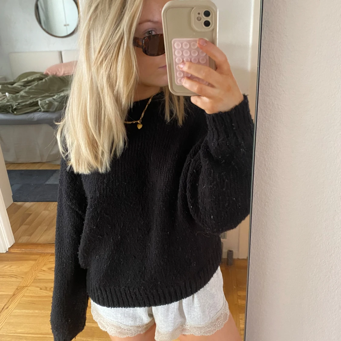 Svart stickad tröja Zara - 4