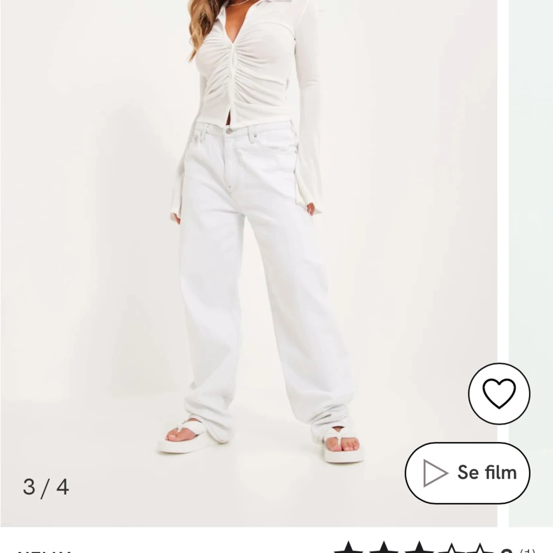 Vit långärmad topp från Nelly