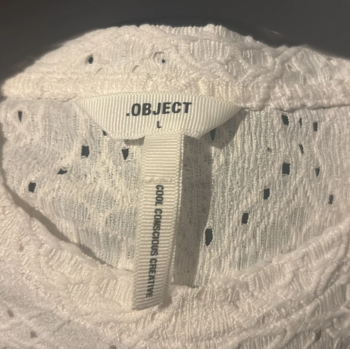 Vit spetsblus från Object - 91