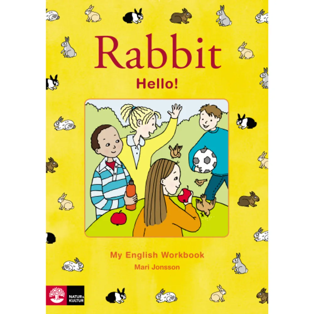 Rabbit-serien består av elva böcker som kompletterar lärarledd undervisning i nybörjarengelska. Eleverna får i Rabbit öva att läsa och skriva engelska ord, enklare fraser och uttryck. Rabbit fk-åk 5 Åtta böcker som kompletterar lärarledd undervisning i nybörjarengelska. Instruktioner på engelska och svenska hjälper eleverna att arbeta på egen hand. Nybörjarna startar med enkla siffer- och ordövningar i Rabbit 1. När de arbetar vidare med böckerna i tur och ordning bygger de systematiskt upp sitt ordförråd. Rabbit har fått nya kompisar! Den populära Rabbit-serien har växt. Böckerna har samma upplägg som de tidigare och är ett utmärkt komplement till den lärarledda undervisningen. Rabbit Animals vänder sig till nybörjarna, som på ett lekfullt sätt får möta enkla ord och uttryck. I Friends ökar svårighetsgraden något och i Hello! är upplägget sådant att barnen på ett enkelt sätt efter arbetet i boken kan göra sina egna små sketcher om de områden som de arbetat med.    Format Häftad   Omfång 32 sidor   Språk Svenska   Förlag Natur & Kultur Läromedel och Akademi   Utgivningsdatum 2009-10-23   ISBN 9789127418448  . Böcker.