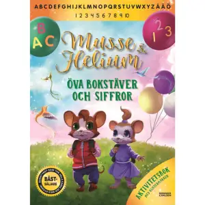 Lär känna siffrorna och alfabetet med barnens favoritmöss Musse och Helium! I denna aktivitetsbok finns massvis med pyssel och utmaningar på lagom nivå för den som börjat bekanta sig med siffror och bokstäver. Dessutom innehåller boken ett ark med fina klistermärken som kan användas i de olika uppgifterna.Camilla Brincks succéserie om de modiga små mössen utspelar sig i en unik och myllrande fantasivärld fylld av humor, spänning och färgsprakande miljöer. Serien älskas av barn i alla åldrar.    Format Häftad   Omfång 48 sidor   Språk Svenska   Förlag Bonnier Carlsen   Utgivningsdatum 2023-07-03   Medverkande Richard Persson   ISBN 9789179791858  