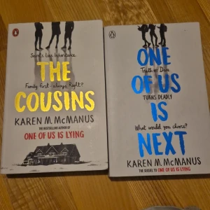 The Cousins och One of Us is Next av Karen M. McManus - 50kr st, alltså 100kr