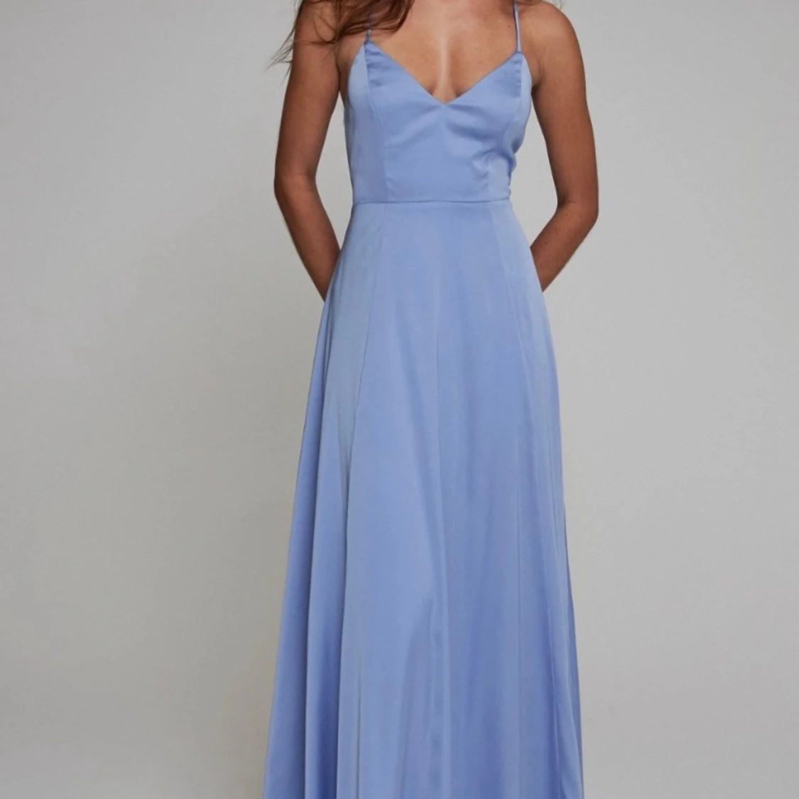 Ljusblå balklänning - 90