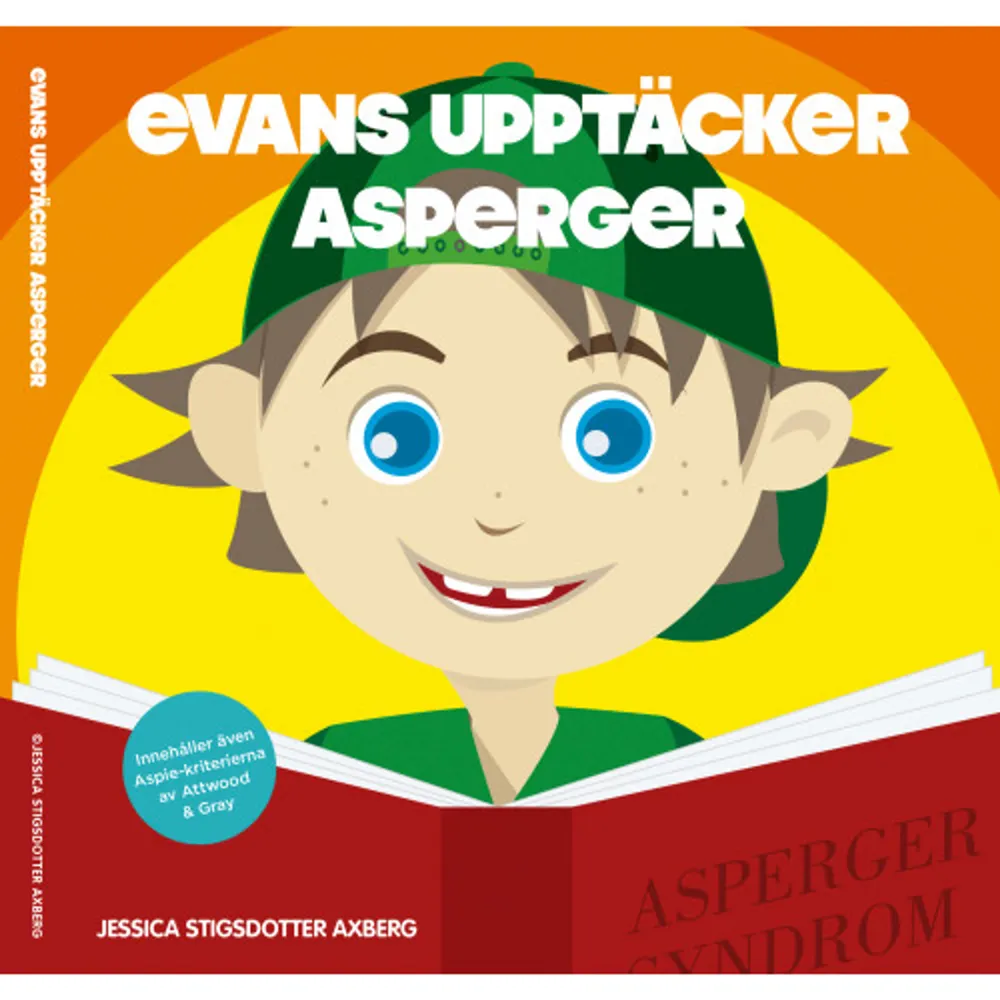 Det här är berättelsen om när Evans upptäcker Asperger Syndrom (Autism) och kommer underfund med att han nog antagligen har det. Du får läsa om hur Evans läser om diagnosen och hur han hittar likheter i sitt eget liv. Som till exempel det där om att han inte hade en aning om vilken månad han fyllde år men han kunde minsann förklara hur en radio fungerade. Och det när han bara var fyra år gammal. Det kallades tydligen specialintresse.  Varför ger man ut en bok om Asperger när man inte längre sätter diagnosen, kanske du undrar? Jo, för att man fortfarande pratar om diagnosen och de som fått diagnosen har ju den kvar. Den försvinner ju inte bara för att man ändrat kriterierna i DSM-5.  • Evans upptäcker Asperger Syndrom • Evans egna tips • Finns Asperger fortfarande? • Aspie-kriterierna av Attwood och Gray    Format Inbunden   Omfång 32 sidor   Språk Svenska   Förlag MrsHyper   Utgivningsdatum 2019-01-31   Medverkande Jessica Stigdsotter Axberg   ISBN 9789188387219  . Böcker.