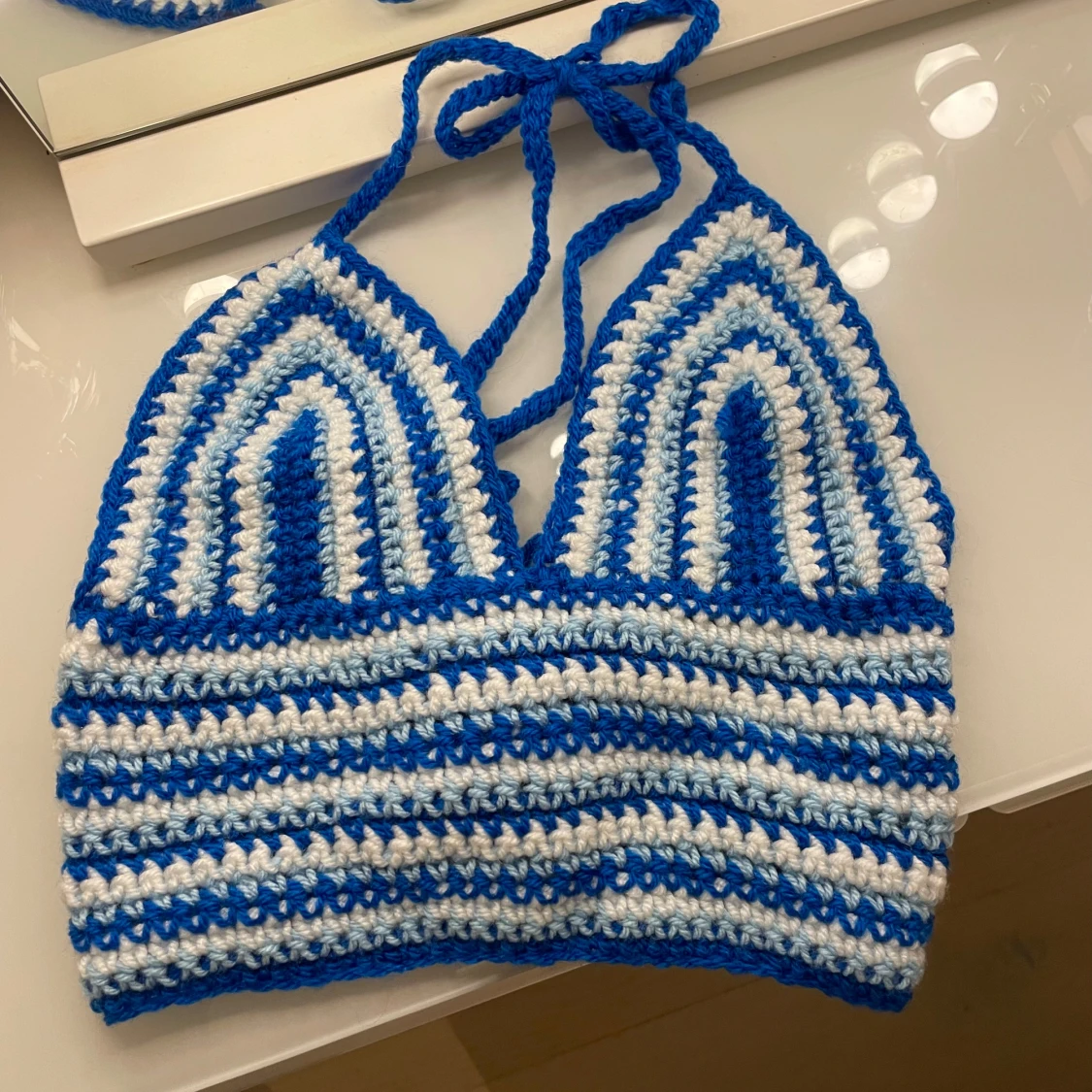 Stickad topp 💙🪩 - 90