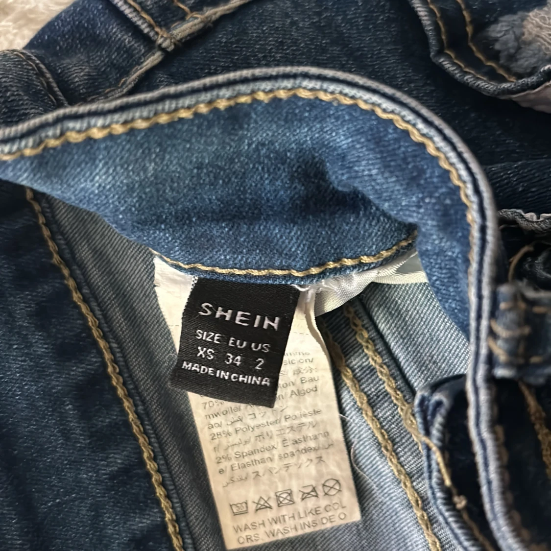 Blå jeansshorts från Shein - 91