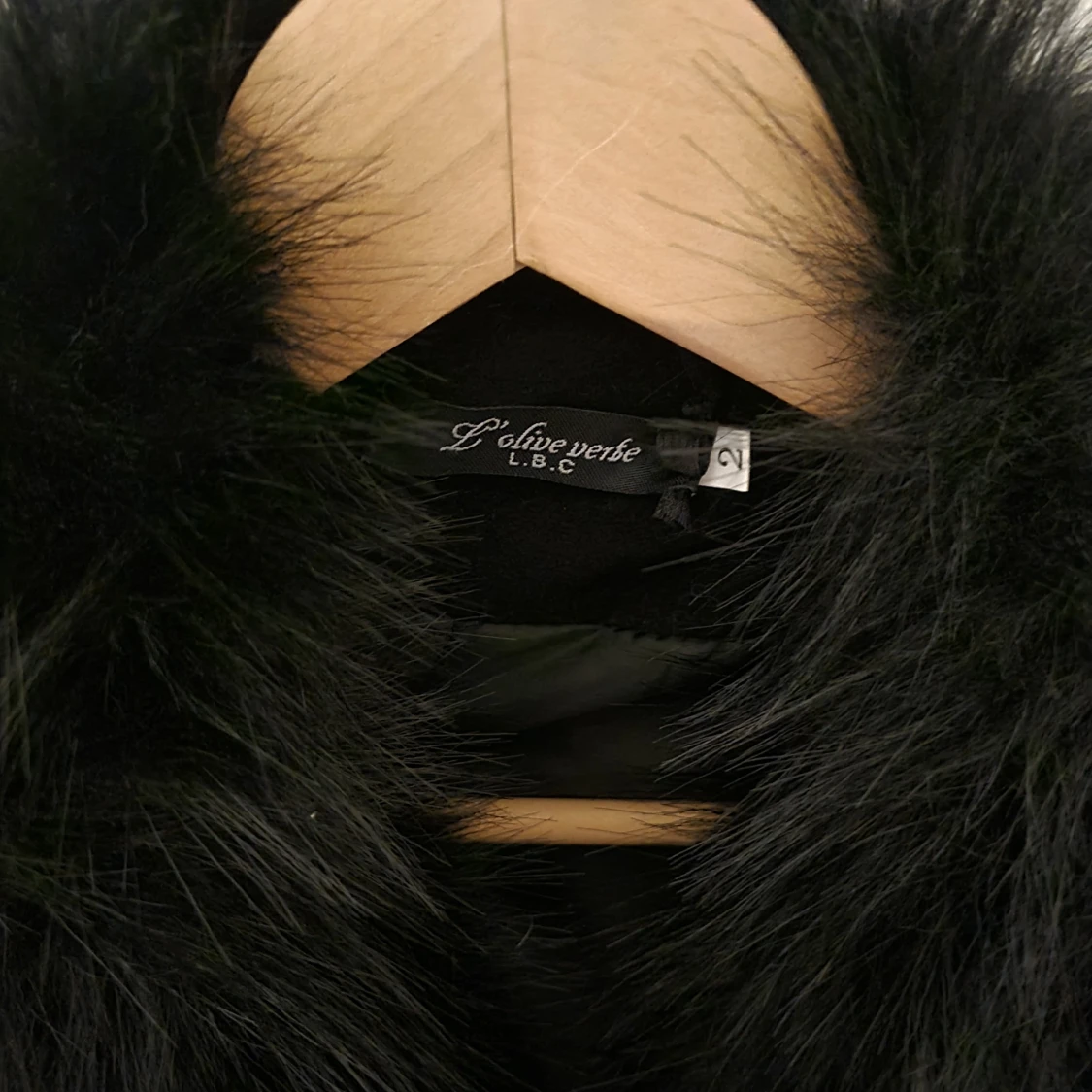 Svart pälsjacka från L'olive verte - 91