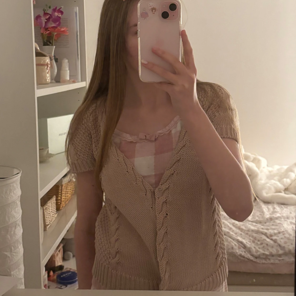 Rosa stickad kofta från Comptoir des Cotonniers - 93