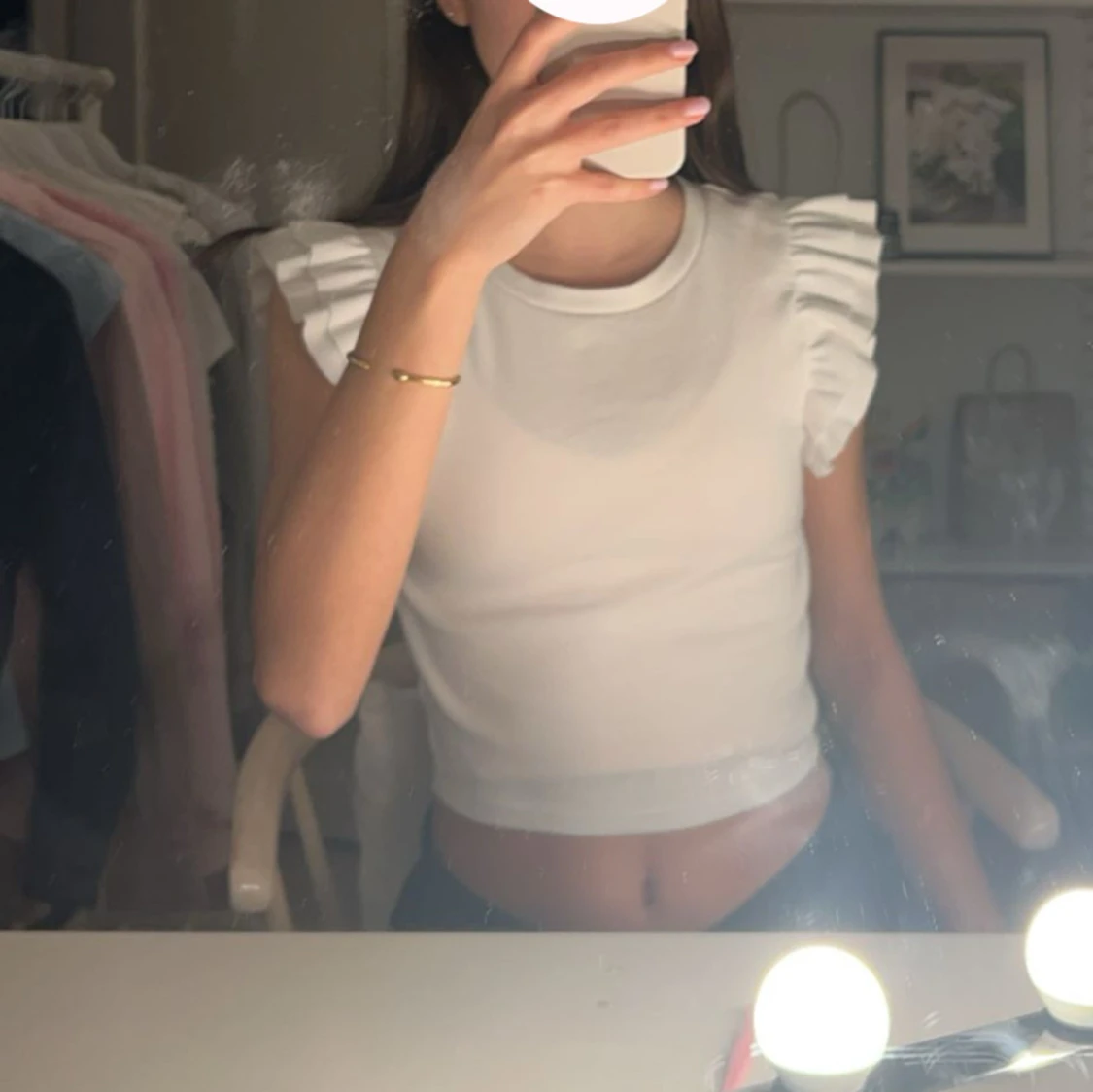 Vit volang topp Zara - 90