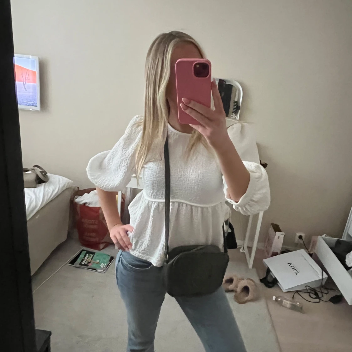 Svart axelväska med logotyp - 1